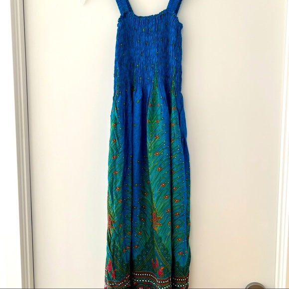 💙 summer print dress in blue / green from Singapore - Picture 7 of 8